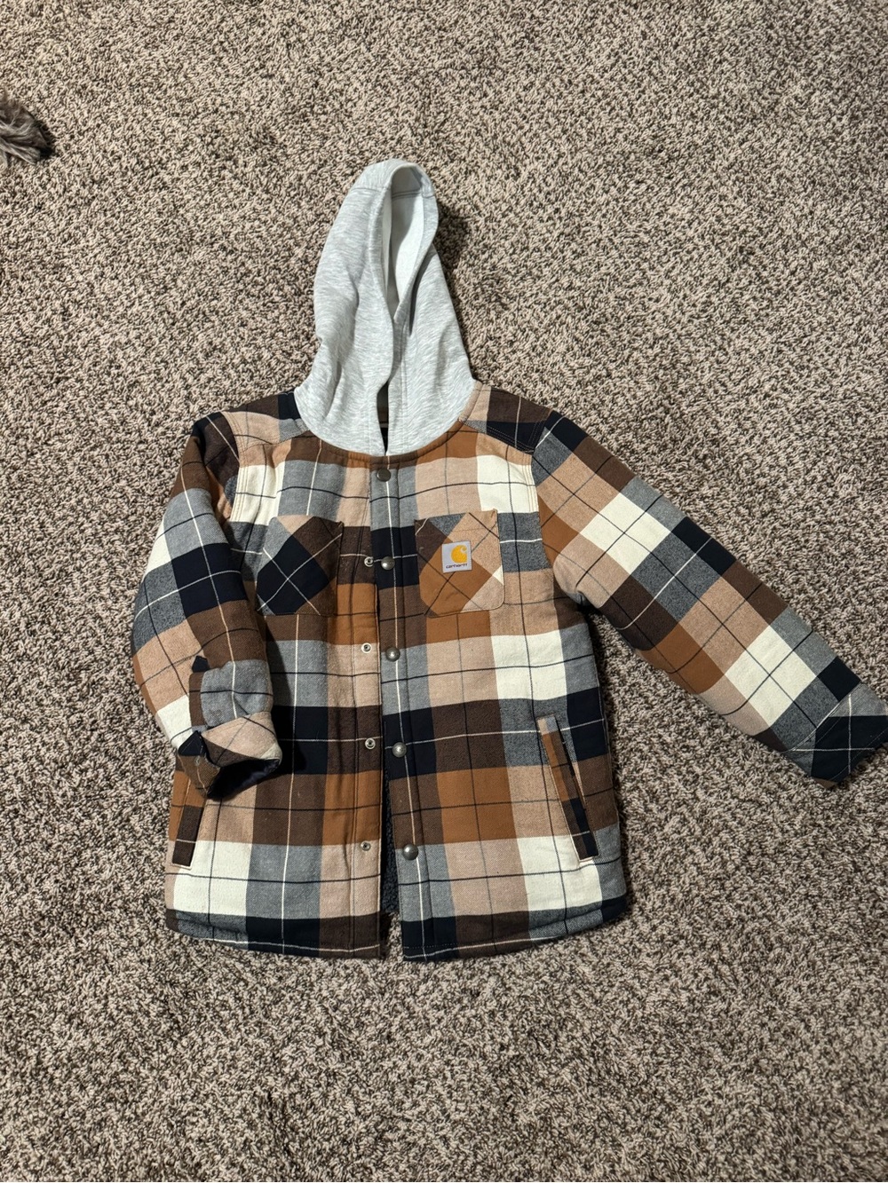 Carhartt Kids Plaid Lined Hooded Jacket